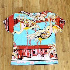 EMILIO PUCCI Vivid Pelican Print Top